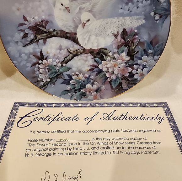 THE DOVES ON WINGS OF SNOW numbered collector edition - Picture 5 of 6